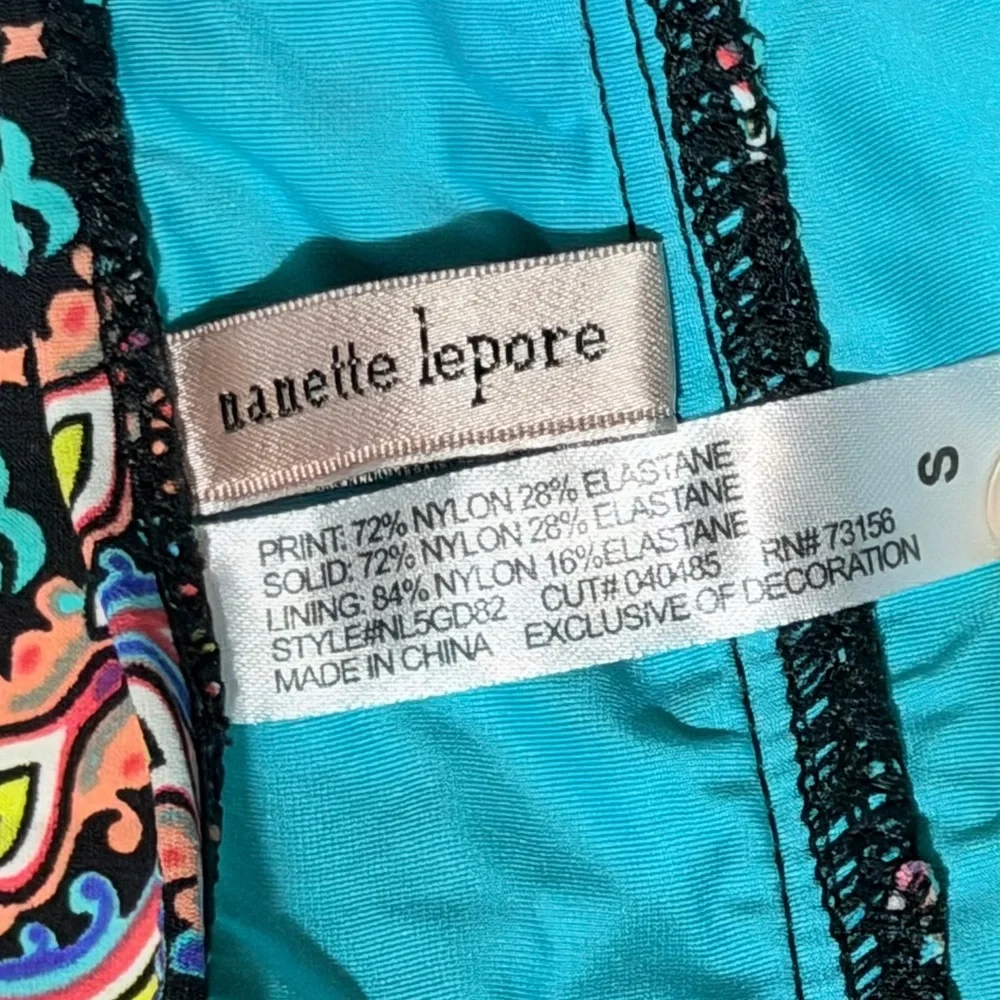 Nanette Lepore Black Multi Floral Halter One-Piece - Picture 5 of 6